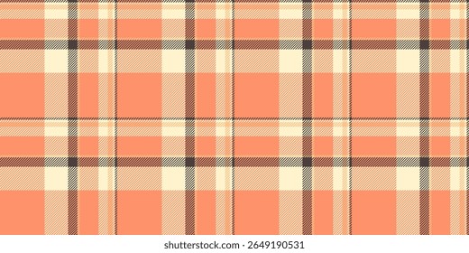 Pastel peach and cream plaid pattern.  Perfect for textile design, website backgrounds, or autumnal themed projects.  This seamless texture offers a soft, inviting aesthetic.