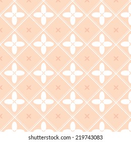 Pastel peach cross pattern vector.