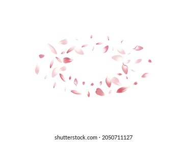 Pastel Peach Petal Vector White Background. White Fresh Lotus Petal Template. Apple Petal March Illustration. Floral Rose Petal Poster.