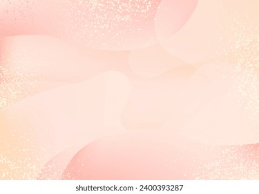Pastel peachy gradient vector design card. Pink and gold watercolor style background. Minimalist web blog template. Spring light fresh backdrop. Delicate bright color. Textured page. Liquid metal dye