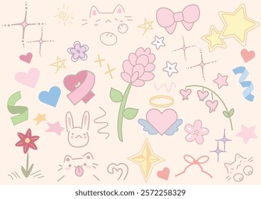 Pastel Pink Abstract Background. Cute Vector Illustration. 