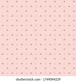 Pastel pink abstract seamless vector geometric pattern. Simple light surface print design. For simple backgrounds, textiles, stationery, and packaging.