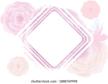 Fondo rosa pastel y algo de espacio libre para postales de texto, diseño