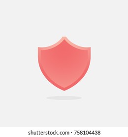 Pastel pink blank shield for application
