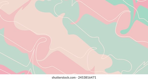 Pastel Pink and Blue Abstract Background. Beautiful Template for Banner, Greeting Card, Poster, Social Media Promotion.
