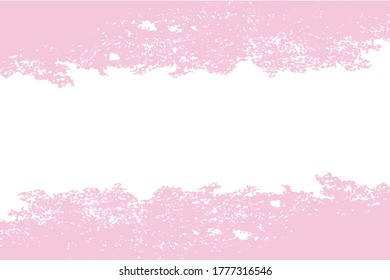 Marco De Borde Rosa Pastel Sobre Fondo Blanco. San Valentín. Cosmético. Vector