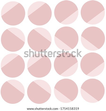 pastel pink circles abstract dots on white background. Seamless pattern. Stylish repeating texture. Modern. Simple. 