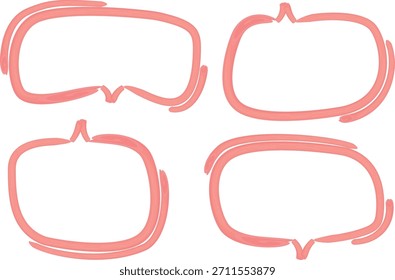 Vector único creativo de las burbujas del discurso del patrón del color rosa pastel