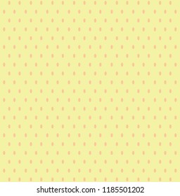 Pastel pink dots pattern in soft yellow color seamless background.