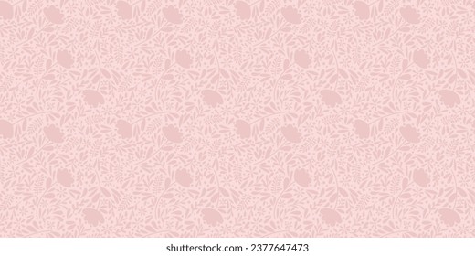 Pastel pink flower texture, vector repeat pattern background, small scale detailed monochromatic wallpaper for spring