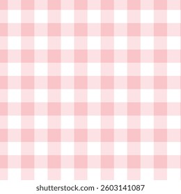Pastel Pink Gingham seamless pattern design