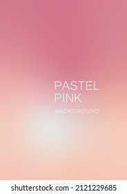 Pastel pink gradient abstract background vector. Pretty color light pattern, soft smooth sweet dreamy texture, art graphic blur. Trendy illustration for banner, card, cover, backdrop, wallpaper. 