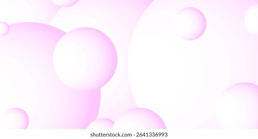 Pastel Pink Gradient Background with Floating Spheres