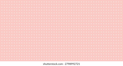 Pastel pink heart shape designed traditional retro design polka dot pattern, two inverted tiles in a seemless geometric repetition.