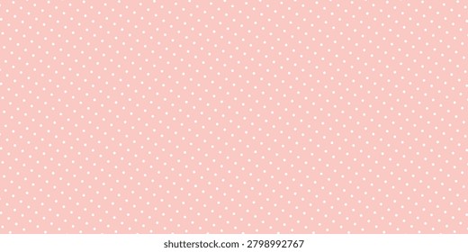 Pastel pink heart shape designed traditional retro design polka dot pattern, two inverted tiles in a seemless geometric repetition.