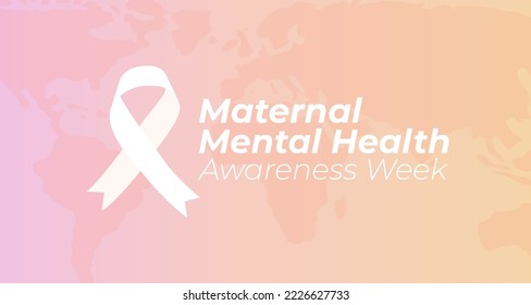 Pastel Pink Maternal Mental Health Awareness Week Background Illustration 