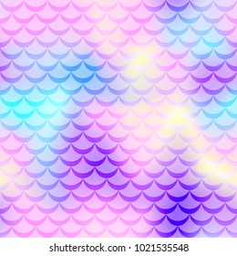 Pastel pink mermaid vector background. Pink blue iridescent background. Fish scale pattern. Mermaid seamless pattern tile. Holographic gradient. Mermaid skin seamless pattern. Mermaid wrapping paper