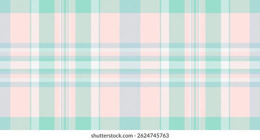 Pastel pink and mint green plaid pattern.  Perfect for textile design,  wallpaper, packaging, or website backgrounds. This soft, seamless texture evokes feelings of serenity and femininity.
