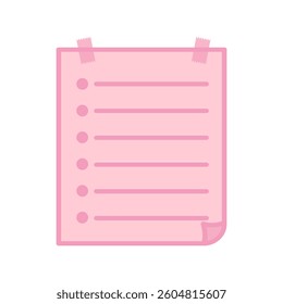 Pastel Pink Note Paper with To-Do List for Organization