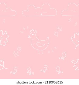 Pastel pink pattern for fabric