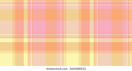 Pastel pink and peach plaid pattern.  Soft, gentle texture perfect for backgrounds, textiles, or website designs.  Evokes feelings of warmth, comfort, and spring.