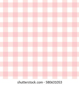 Pastel Pink Plaid Gingham Background. Checkered Pattern
