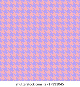 Pastel rosa e roxo houndstooth padrão.  Um design têxtil clássico, mas moderno, perfeito para fundos, tecidos, embalagens ou design de site.
