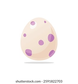 Pastel Pink Spotted Egg Vector