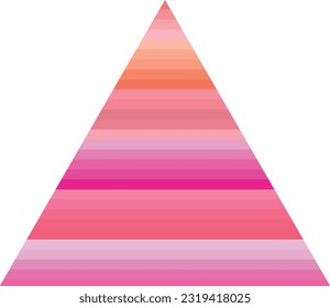 Pastel pink stripe pattern in triangle shape. vector illustration.