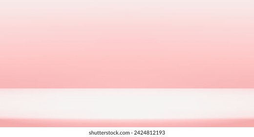 Pastel pink studio room background. Space for selling products on the website. Vector illustration.