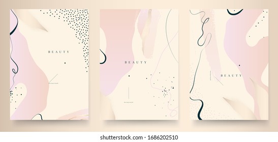 Pastel pink trendy universal artistic background template . Good for cover, invitation, banner, placard, brochure, poster, card, flyer and other.