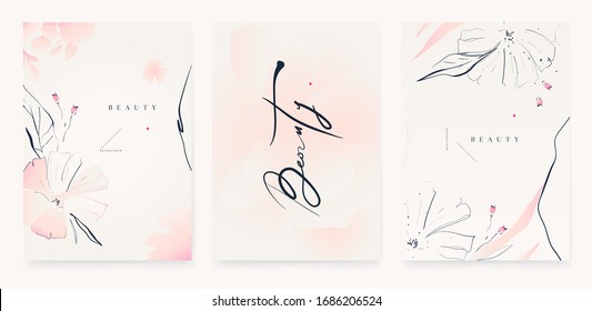 Pastel pink trendy universal artistic background template . Good for cover, invitation, banner, placard, brochure, poster, card, flyer and other.