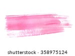 Pastel pink watercolor stroke. Vector paint texture, banner background.
