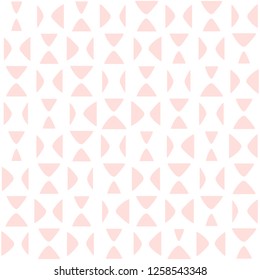 Pastel pink and white vector pattern from uneven little triangles. Abstract background for fabric, surface, cover or wrapping design.
