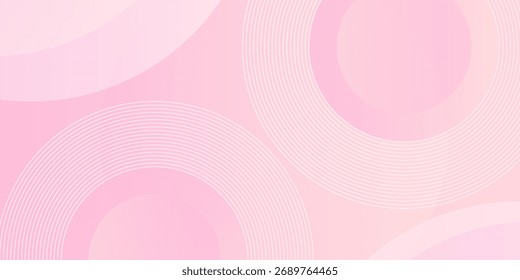 Pastel pink and yellow gradient background with circle. Abstract modern concept. Pink cute beautiful color for banner, wallpaper, desktop, poster. Futuristic design. EPS 10.