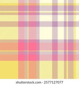 Pastel pink, yellow, and lilac plaid pattern.  Perfect for textile design, website backgrounds, or scrapbooking projects.  Soft, cheerful colors create a gentle, feminine aesthetic.