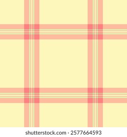Pastel pink and yellow plaid pattern.  Perfect for website backgrounds, textile designs, or crafting projects.  Soft, subtle colors create a calming and stylish aesthetic.