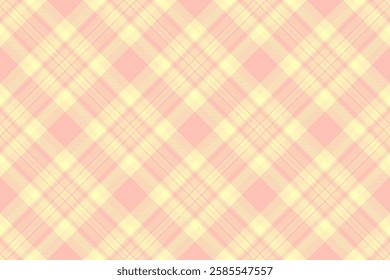 Pastel pink and yellow plaid pattern.  Subtle, elegant texture ideal for backgrounds, fabrics, or stationery design.  Evokes feelings of softness, warmth, and femininity.