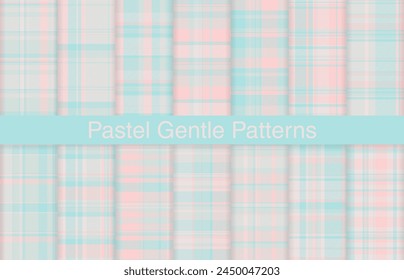 Pastel plaid bundles, textile design, checkered fabric pattern for shirt, dress, suit, wrapping paper print, invitation and gift card.