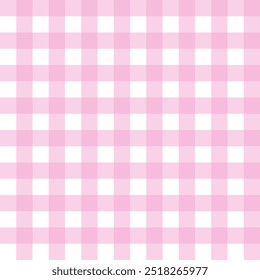 pastel plaid gingham on pink background. checkered pattern.