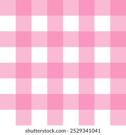 pastel plaid gingham on pink background. checkered pattern.