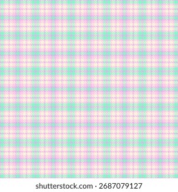 Pastel plaid pattern. Calming textile design perfect for backgrounds, apparel, or wrapping paper. Versatile for spring, Easter, or baby themes.