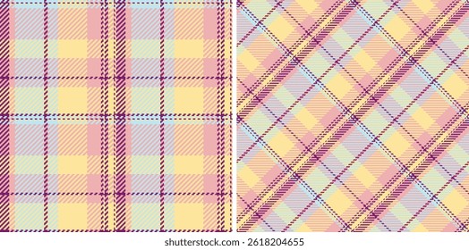 Pastel plaid pattern design. Fabric texture with intersecting colorful bands, ideal for backgrounds, textiles, or decorative projects.