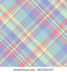 Padrão de xadrez pastel, ideal para design têxtil, moda e fundos do site.  Cores suaves criam uma sensação suave, semelhante a uma mola.