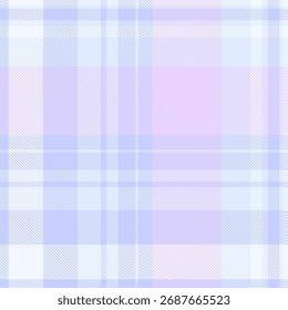 Pastellkariertes Muster in hellblau und lavendel. Schafft eine weiche, beruhigende Ästhetik. Geeignet für Hintergründe, Textilien und Designprojekte, die einen sanften Touch benötigen.