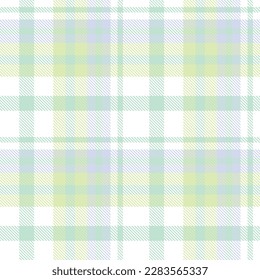 Pastel Plaid Pattern Seamless Texture Is Made With Alternating Bands of Coloured Pre Dyed Threads Woven as Both Warp and Weft at Right Angles to Each Other.