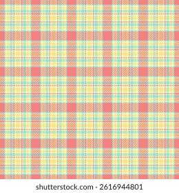 Pastel plaid pattern, seamless texture.  Perfect for textile design, fashion, wallpaper, or website backgrounds.  Soft, cheerful colors evoke feelings of warmth and comfort.