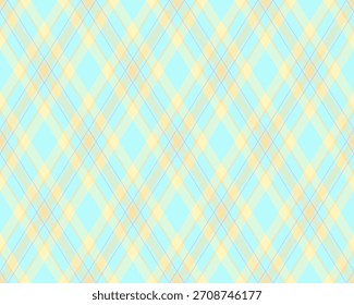 Patrón de cuadros pastel en tonos suaves azules y amarillos.  Ideal para diseño textil, fondos, diseño de Sitio web y papelería.