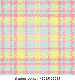 Pastel plaid pattern. Soft, cheerful colors ideal for textile design, scrapbooking, or website backgrounds.  Sweet and delicate, this seamless texture evokes feelings of spring and happiness.