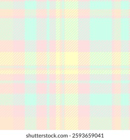 Pastel plaid pattern. Soft, dreamy design in pink, yellow, and mint green. Perfect for backgrounds, textiles, and springsummer projects.  Evokes feelings of sweetness and gentle femininity.